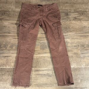 Express Rich Brown Skinny Cargo Pants - Size 8